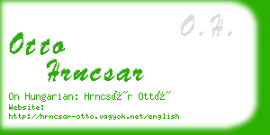 otto hrncsar business card